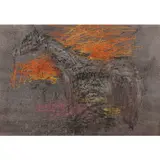 Kelly and Horse by Sidney Nolan, c.1958, mixed media on paper, sold Feb 2024