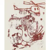 Sidney Nolan, Helicopter and Bird, c.1967, mixed media transfer drawing