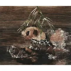 Panda by Sidney Nolan, 1967, mixed media on paper, sold Feb 2024