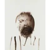 Concentration Camp Prisoner by Sidney Nolan, 1961, mixed media on paper, sold Feb 2024