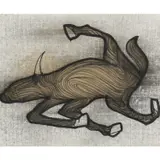 Drought Carcass by Sidney Nolan, c.1952, mixed media on paper, sold Feb 2024