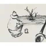 Drover by Sidney Nolan, c.1952, ink on paper, sold Feb 2024