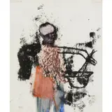 Figure Cooking by Sidney Nolan, 1967, mixed media on paper, sold Feb 2024