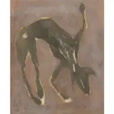 Drought Animal by Sidney Nolan, 1953, oil on paper, sold Feb 2024