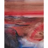 Painted Desert, USA by Sidney Nolan, c.1959, mixed media on paper, sold Feb 2024