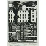 Eveline Winifred Syme, The Ruins, Port Arthur, woodcut, ed. 17/50