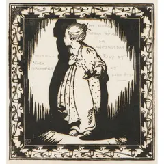 Ethel Spowers, Afraid of the Dark, 1927, woodcut, ed. 6