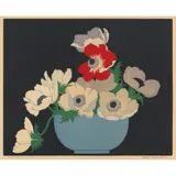 Hall Thorpe, Anemones, woodcut