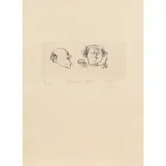 Painting Lesson by John Olsen, 2006, etching, ed. 3/20, sold Apr 2024