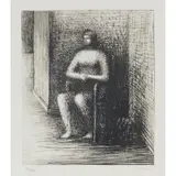 Henry Moore, Seated Figure VI (Alcove Corner), 1974, lithograph, ed. 34/50
