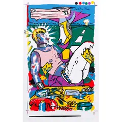 Juan Davila, Lichtenstein, 1984, screenprint, ed. A/P