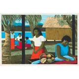 Ray Crooke, Fijian Village, 1991, screenprint, ed. P/P