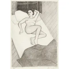 John Brack, Reclining Nude II, 1982, lithograph, ed. 33/50