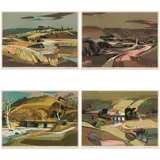 Kenneth Jack, Seven Bridges over the Maribyrnong, 1959, complete suite of linocuts (7), ed. of 30