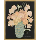 Hall Thorpe, Sweet Peas in Glass Vase, woodcut