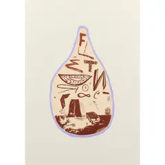 Jenny Watson, Bottled Memories (2), 1988, etching, aquatint and watercolour, ed. A/P X/XII
