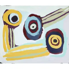 Katjarra Butler, (Language group: Pintupi/Ngaanyatjarra), synthetic polymer paint on canvas