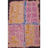 Paddy Japaljarri Stewart, (Language group: Warlpiri), synthetic polymer paint on linen