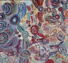 Imitjala Curley, (Language group: Pitjantjatjara), synthetic polymer paint on linen