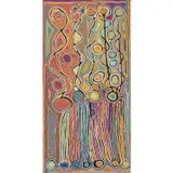 (Language group: Warlpiri) by Judy Watson Napangardi, synthetic polymer paint on linen, sold Nov 2023