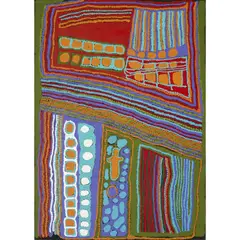 Weaver Jack, (Language group: Yulparija), synthetic polymer paint on linen
