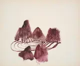 Mountains by Sidney Nolan, c.1967, mixed media on paper, sold Oct 2023