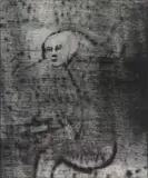 Seated Figure (Robert Lowell) by Sidney Nolan, 1965, mixed media on paper, sold Oct 2023