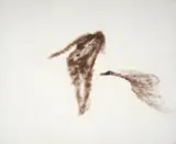 Leda and Swan by Sidney Nolan, c.1961, mixed media on paper, sold Oct 2023