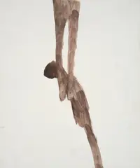 Figures by Sidney Nolan, mixed media on paper, sold Oct 2023