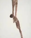 Figures by Sidney Nolan, mixed media on paper, sold Oct 2023