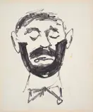 Bearded Man by Sidney Nolan, fibre tip pen on paper, sold Oct 2023