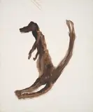 Kangaroo by Sidney Nolan, mixed media on paper, sold Oct 2023