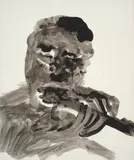 Musician by Sidney Nolan, mixed media on paper, sold Oct 2023