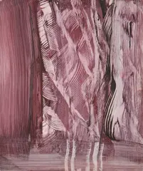 Abstract by Sidney Nolan, mixed media on paper, sold Oct 2023