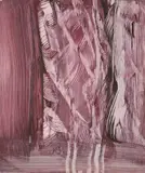 Abstract by Sidney Nolan, mixed media on paper, sold Oct 2023
