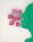 Face and Flowers by Sidney Nolan, c.1982, spray enamel and mixed media on paper, sold Oct 2023