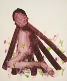 Figure (John Berryman) by Sidney Nolan, 1967, mixed media on paper, sold Oct 2023