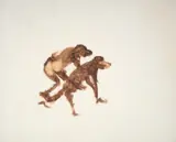 Monkeys by Sidney Nolan, c.1963, mixed media on paper, sold Oct 2023