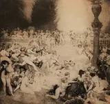 Scherzo by Norman Lindsay, 1922, etching, ed. 10/55, sold Mar 2024