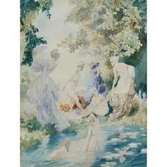 Norman Lindsay, Water Lilies, 1930, watercolour on paper