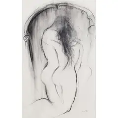 Milanda de Mont, Sensitivity, 1998, charcoal on canvas