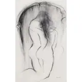 Milanda de Mont, Sensitivity, 1998, charcoal on canvas