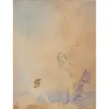 Norman Lindsay, Two Women Bathing, watercolour on paper