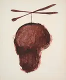 Skull Helicopter by Sidney Nolan, c.1967, monotype on paper, sold Aug 2023