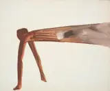 Figures supported on hands by Sidney Nolan, mixed media on paper, sold Aug 2023