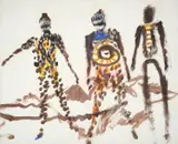 Rite of Spring by Sidney Nolan, c.1962, mixed media on paper, sold Aug 2023