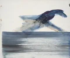 Bird by Sidney Nolan, mixed media on paper, sold Aug 2023