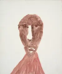 Figure by Sidney Nolan, mixed media on paper, sold Aug 2023