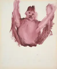 Acrobat by Sidney Nolan, mixed media on paper, sold Aug 2023