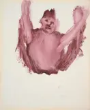 Acrobat by Sidney Nolan, mixed media on paper, sold Aug 2023